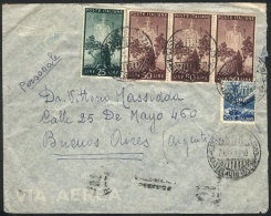Airmail Cover Sent To Argentina On 23/AU/1950 Franked With 190L., Very Nice! - Non Classés