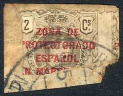 Yv.66, 2c. BISECT Used To Pay A 1c. Rate, On Fragment Of Printed Matter, Fine Quality, Rare! - Spaans-Marokko