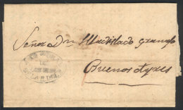 Entire Letter Dated Asunción 20/MAY/1861, Sent To Buenos Aires Per Steamer "Parana", With The Oval Light... - Paraguay