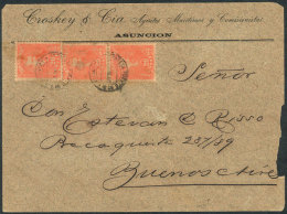 Front Of Cover Franked With 60c., Sent From Asunción (Estafeta Puerto Nº3) To Buenos Aires On... - Paraguay
