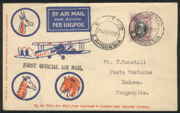 28/JA/1932 Bulawayo - Dodoma (Tanganyika), First Flight Of Imperial Airways, Cover Of VF Quality! - Rhodésie Du Sud (...-1964)