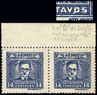 Sc.C107, Pair, One With "CENTAVQS" Variety, Very Fine Quality! - Salvador