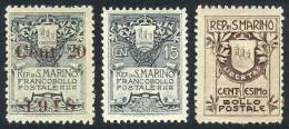 Sc.78 + 79 + 80, The 3 Values Mint Never Hinged, Superb, Catalog Value US$130. - Autres & Non Classés