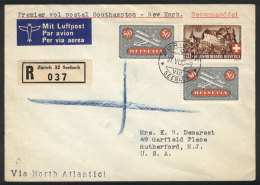 27/JUN/1939 First Airmail Flight Southampton - New York, Cover Sent From Zürich, VF Quality! - Other & Unclassified