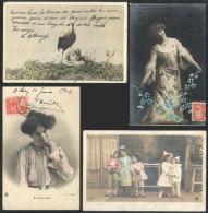 More Than 25 Very Old And Handsome Postcards: Women, Children, Artistic, VF General Quality! - Andere & Zonder Classificatie