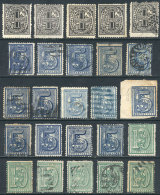 Sc.34/38, Lot Of Perforated, Used And Mint (most Without Gum) Stamps, General Quality Is Fine To Very Fine, Perfect... - Uruguay