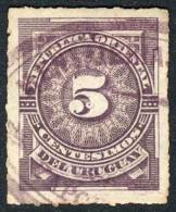 Yv.61, With An Extremely Rare Violet Oval Cancel: "MENSAJERÍAS  . . . ZAPO . . . ", Unknown, VF Quality,... - Uruguay