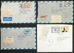 63 Covers With Interesting Postages Sent To Argentina, Very Fine General Quality, LOW START. Many Of The Covers... - Uruguay