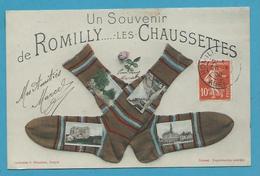 CPA Multivues Souvenir De ROMILLY LES CHAUSSETTES 10 - Romilly-sur-Seine