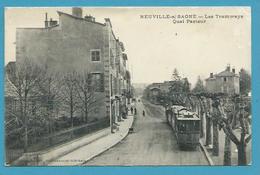 CPA Chemin De Fer Tramway Train Quai Pasteur NEUVILLE S/ SAÔNE 69 - Neuville Sur Saone