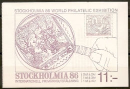 Sweden 1986. STOCKHOLMIA'86 Booklet. Michel MH.111. MNH. EXTREMELY SCARCE!!!!!!!! - Errors, Freaks & Oddities (EFO)