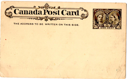 CP Neuve_Anniversaire Reine Victoria_1897 Repiqué_ 1 Cent Black - 1860-1899 Regno Di Victoria