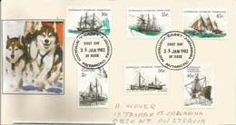 Base Casey Expedition 1982, Complete Set Oceanic Supply Ships, Addressed To Australia - Storia Postale