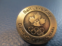 Jeux Olympiques D'Hiver/Salt Lake City//Insigne De Boutonnière à Clip/Daimler-Chrysler Canada/2002       MED86 - Otros & Sin Clasificación