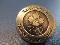 Jeux Olympiques D'Hiver/Salt Lake City//Insigne De Boutonnière à Clip/Daimler-Chrysler Canada/2002       MED86 - Autres & Non Classés