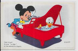 CPA Carte Ancienne 9X14 Walt DISNEY Donald Mickey  Piano Photochrom 328 - Autres & Non Classés