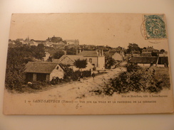 89- YONNE- SAINT SAUVEUR EN PUISAYE- Vue Sur La Ville Et Le Faubourg De La Gerbaude - Saint Sauveur En Puisaye