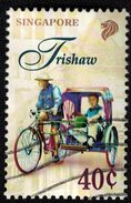 Singapour 1997 Oblitéré Used Tricycle Rickshaw Trishaw Transport - Singapore (1959-...)