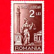 ROMANIA - Usato - 1942 (?) - Giustizia - Bilancia - Timbru Judicial - 2 - Steuermarken