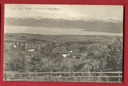 PRI-26  Arzier, Le Léman Et Le Mont-Blanc. Cachet Militaire Ecole De Recrues En 1913 - Arzier-Le Muids