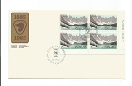 Canada Scott #936 FDC LR Plate Block - 1981-1990