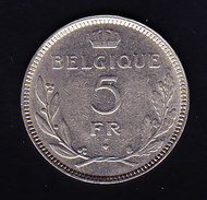 BELGIUM MORIN CAT N° 453b TTB++ (LIII 5) - 5 Francs