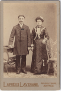 Photo Ancienne Sur Carton/Canada/Québec/Couple En Pied/Laprés & Lavergne/360 Rue StDenis/Montréal/Vers1890-1900 PHOTN206 - Anciennes (Av. 1900)