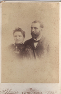 Photo Ancienne Sur Carton/Canada/Ontario/Couple En Buste/Jarvis/Elite Studio/117 Sparks/Ottawa/Vers1890-1900 PHOTN208 - Anciennes (Av. 1900)