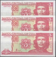 2004-BK-3 CUBA. 3$ ERNESTO CHE GUEVARA. 2004 UNC. 3 CONSECUTIVOS - Kuba