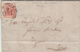 Castiglion Delle Stiviere Per Leno. 1854 Lettera Con Contenuto - Lombardo-Veneto