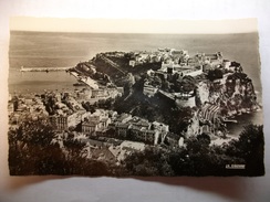 Carte Postale Monaco Vue D'ensemble Du Rocher Et De La Condamine   (Petit Format Circulée ) - La Condamine