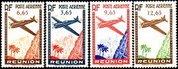 Réunion N° PA  2 à 5 ** Survol De L'Ile - Avion - Poste Aérienne