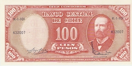 Billet - CHILI - 100 Pesos - UNC, Neuf - Série K1-101 - Arturo Prat - Chile - Chili