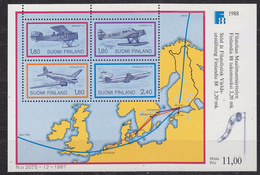 Finland 1987 Finlandia 1988 / Airplanes M/s ** Mnh (34633) - Blocks & Sheetlets