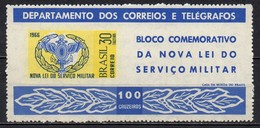 Brésil - Bloc Feuillet - 1966 - Yvert N° BF 16 (*)  - Nouvelle Loi Sur Le Service Militaire - Blocs-feuillets