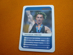 Jury Chechi Italian Gymnast Gymnastics Athens 2004 Olympic Games Medalist Greek Trading Card (olive Leaves) - Trading Cards
