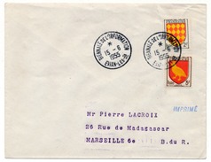 FRANCE => Env Scotem - Cachet Temporaire "Biennale De L'Information" Evian Les Bains 15/06/1955 - Commemorative Postmarks