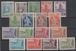 1919 Fiume Occupazione Allegorie E Vedute Serie Cpl MLH/MNH - Fiume & Kupa