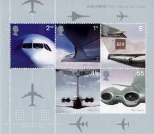 GRAND-BRETAGNE 2002 - Avions De Lignes - BF Neufs// Mnh - Unused Stamps
