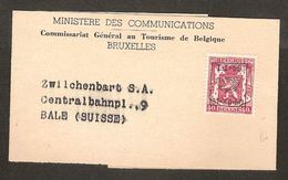 Voorafgestempeld TYPO Nr. 602 Op Dagbladwikkel Van MINISTERE DES COMMUNICATIONS Verzonden Naar BALE (ZWITSERLAND) ! - Typos 1936-51 (Kleines Siegel)