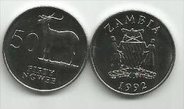 Zambia  50 Ngwee 1992. UNC - Zambia