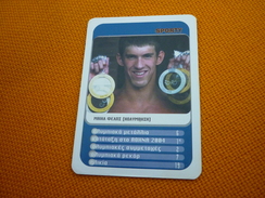 Michael Phelps Rookie American Swimmer Swimming Athens 2004 Olympic Games Medalist Greece Greek Trading Card - Natación