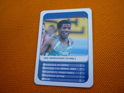 Haile Gebrselassie Ethiopian Long Distance Runner Run Athlete Athens 2004 Olympic Games Greece Greek Trading Card - Tarjetas