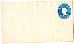 Enveloppe_1 Cent Blue_Victoria - 1860-1899 Reinado De Victoria