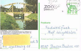 Deutschland Bildpostkarte Moers Niederrhein - Klapp Brücke, Kanal - Stationary - Illustrated Postcards - Used