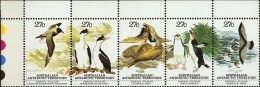 Australian Antarctic Terrritory 1983 Wildlife -Albatros -Cormorant -Sea Elephant -Pinguin -Antrctic Prion 5-strip MNH - Antarctic Wildlife