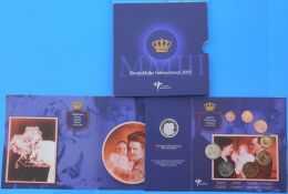 Nederland, 2003, Koninlijke Geboorteset  In BU Kwaliteit, Netherlands Royal Birth Set 2007 In Brilliant Unused Quaity - Mint Sets & Proof Sets