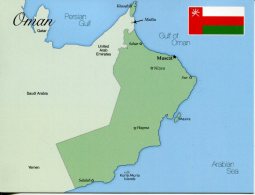 Middle East - Map Of Sultanate Of Oman - Oman