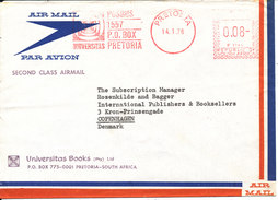 South Africa Air Mail Cover With Meter Cancel Pretoria 14-1-1976 - Luchtpost