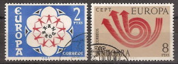 Andorra U 085/86 (o) Primer Día. Europa 1973 - Used Stamps